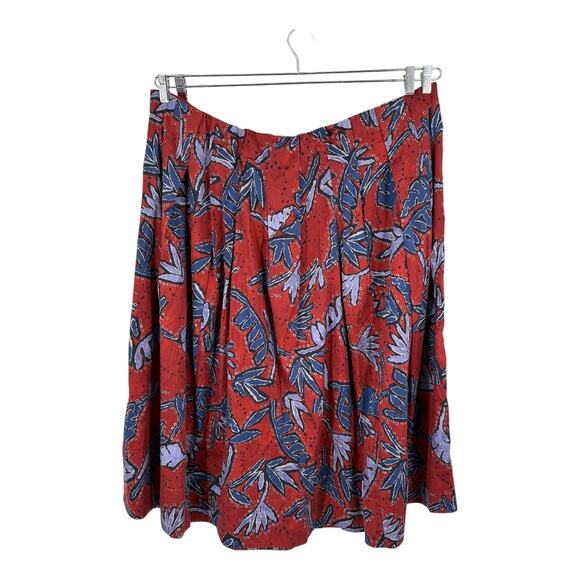 Nic + Zoe Autumn leaves maxi skirt red size 3X - Picture 2 of 8